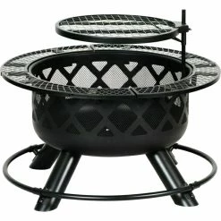 Best Sale π Other Brands HEATMAXX 32 In. Wood Fire Pit And Grill π₯