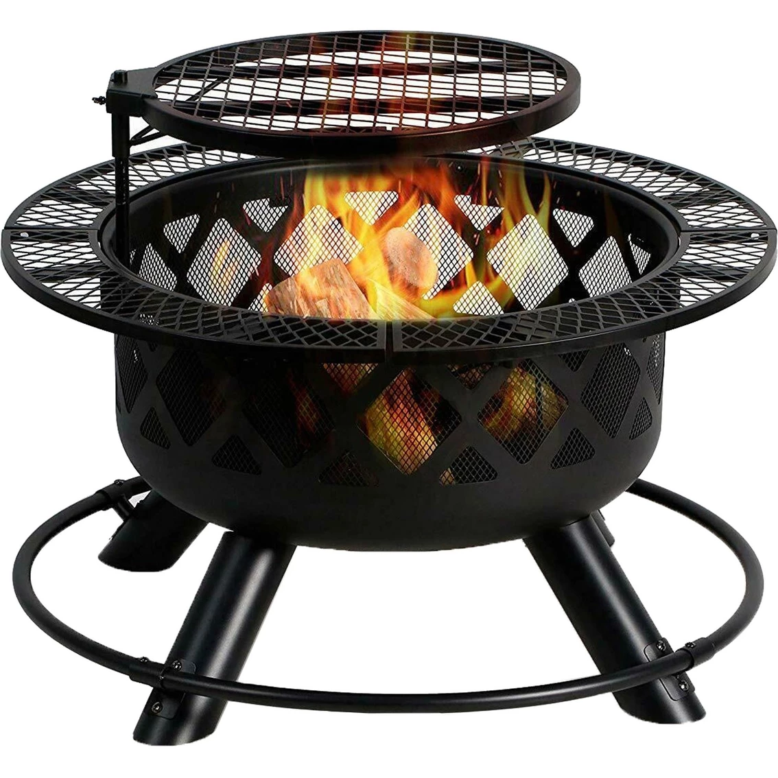 Best Sale π Other Brands HEATMAXX 32 In. Wood Fire Pit And Grill π₯ - Image 2